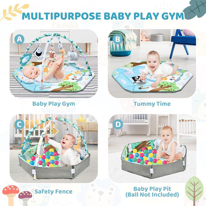 8-in-1 Baby Speelkleed met 6 Speeltjes | Stimulatie van Zintuigen en Motoriek voor Baby’s
