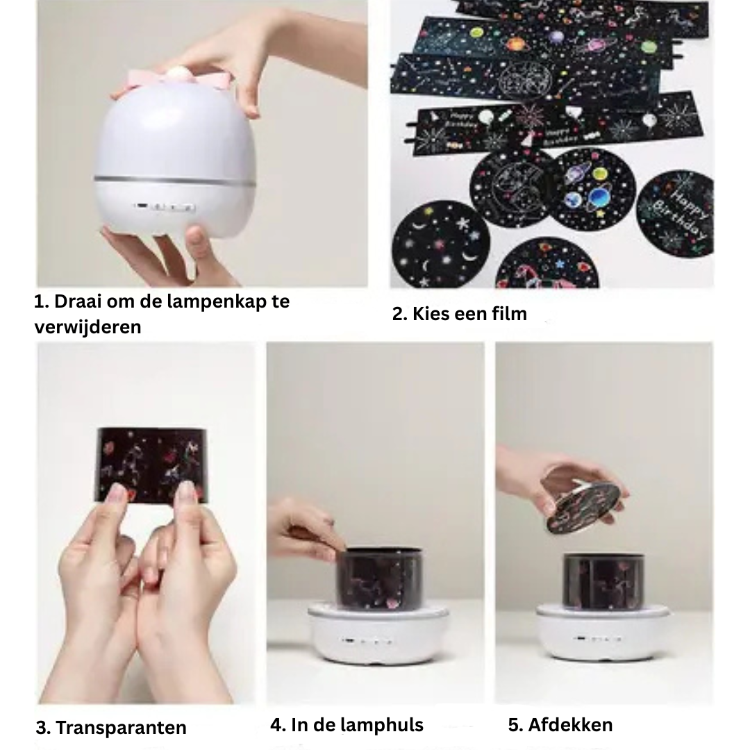 Kom tot rust voor het slapen! | Unieke nachtlamp | Sky Projector